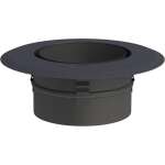 Ø 120 mm Ofenrohr Wandfutter - mit Zentrierfedern und Wandrosette - schwarz