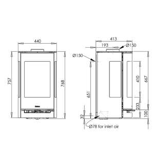 Wand-Kaminofen Aduro 22.4 Lux
