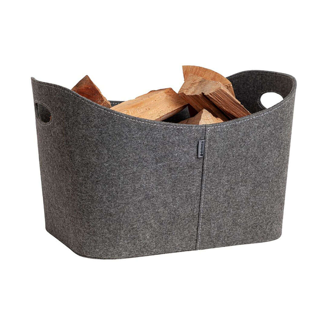 Holzkorb Aduro Baseline Filz grau