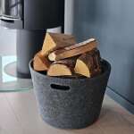 Holzkorb Aduro Proline Ø 45 cm Filz grau