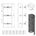 Ø 120 mm Ofenrohr Strahlungsschutz - 75 cm - schwarz