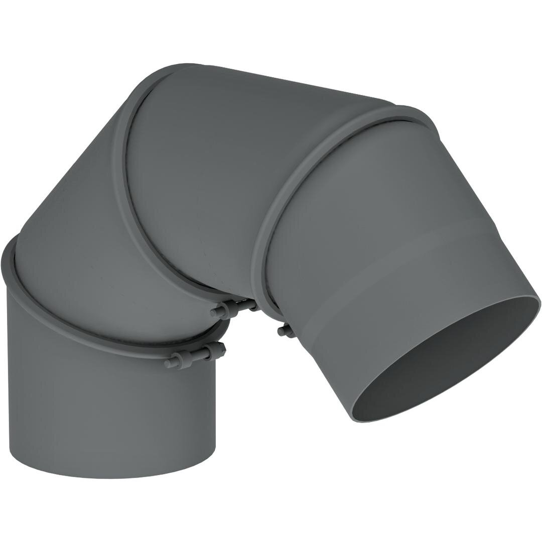 Ø 120 mm Ofenrohr Multibogen - gussgrau