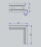 Luftleiste Open AirLiner Ecke Wand/Boden 90°, weiß