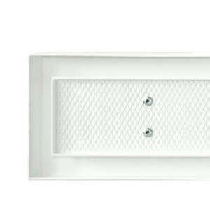 Luftleiste Open Air 8 mit Putztr&auml;gerplatte, 400 x 80 mm, wei&szlig;