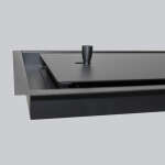 Deckenluftgitter Open Air 15-OnTop 600 x 100 mm inkl. Einbaurahmen, schwarz