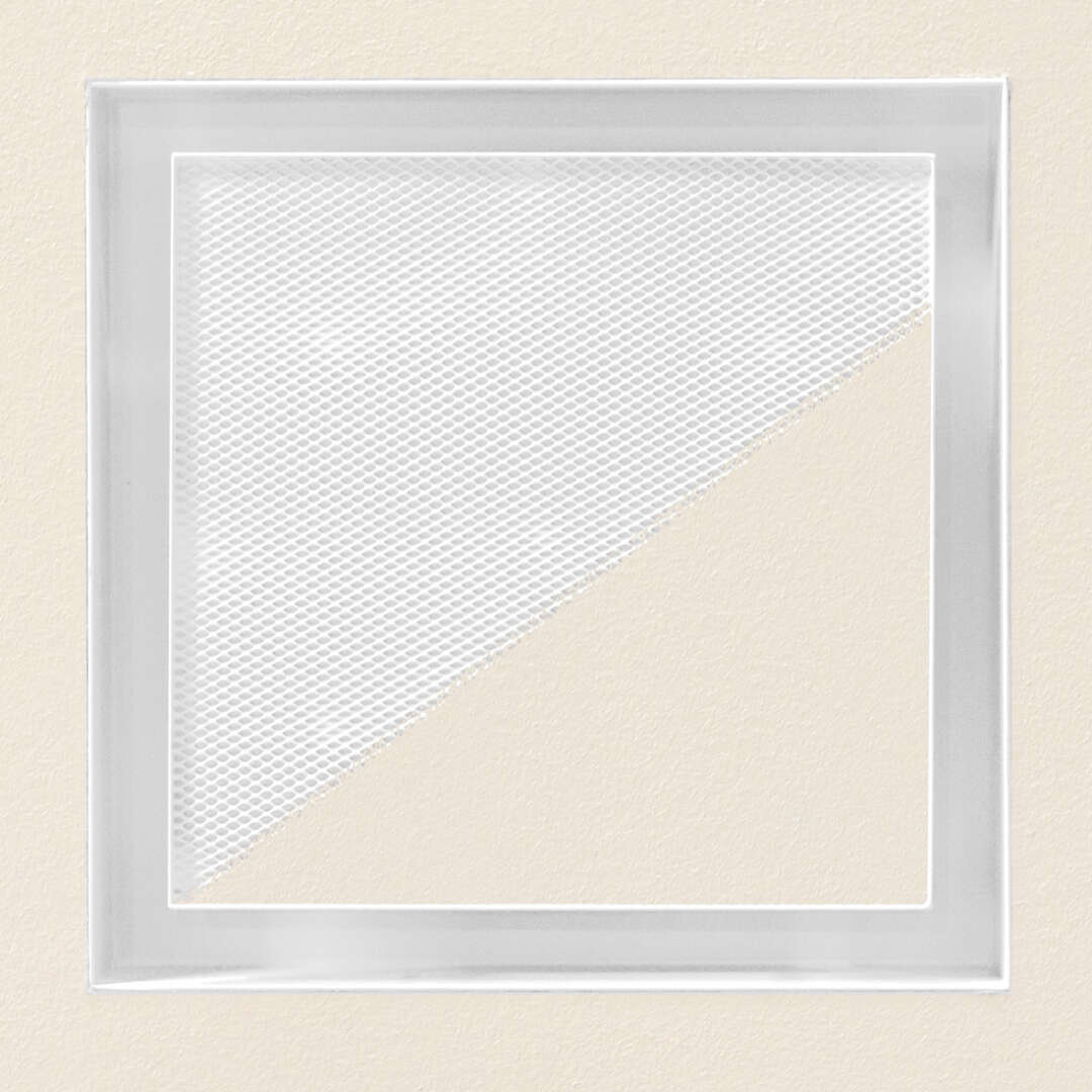 Luftgitter Open Air 007 XXL UnderCover, Front Putzträgerplatte, 400 mm x 400 mm