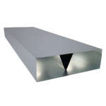 Flachkanal 250 x 50 mm, mit Mittelsteg - Länge 50 cm