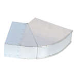 Flachkanal Bogen verstellbar 45-90° 150 x 50 mm