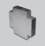 Flachkanal Doppel-T-Stück 90° 150 x 50 mm