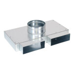 Flachkanal Verteiler 150 x 50 mm auf rund