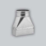 Flachkanal Adapter 250 x 50 mm auf Ø 150 mm, symmetrisch