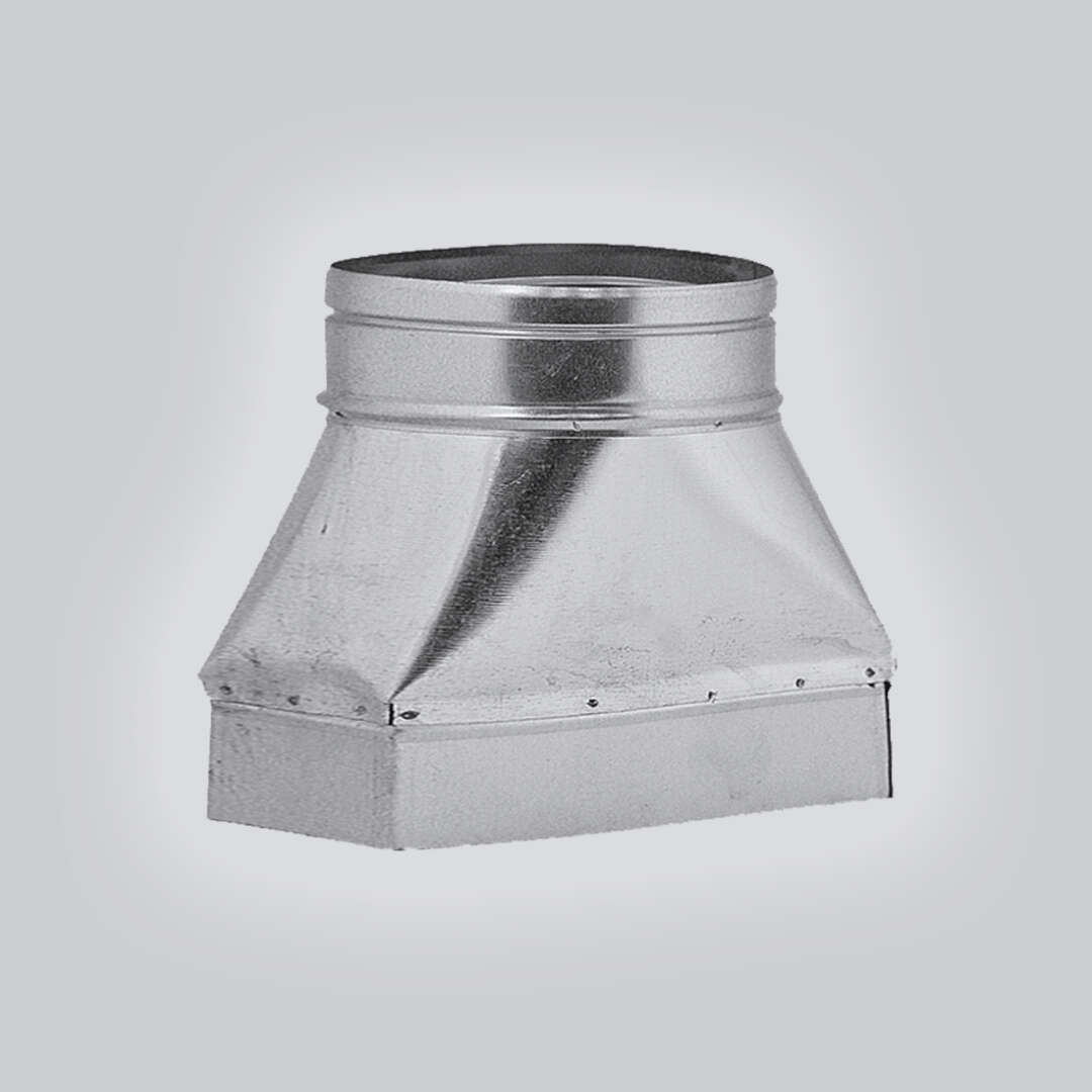 Flachkanal Adapter 300 x 90 mm auf Ø 200 mm, symmetrisch