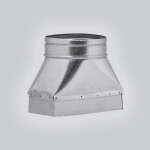 Flachkanal Adapter 300 x 90 mm auf Ø 200 mm, symmetrisch