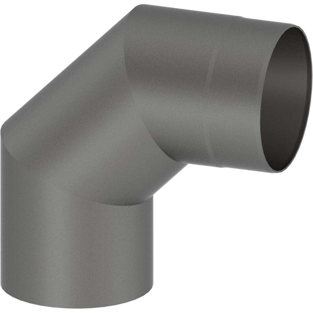Ø 130 mm Ofenrohr Bogen 90° - gussgrau