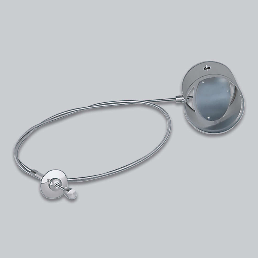 Luftklappe mit Bowdenzug, Silikon-Dichtlippe, Edelstahlknopf, Ø 80 mm