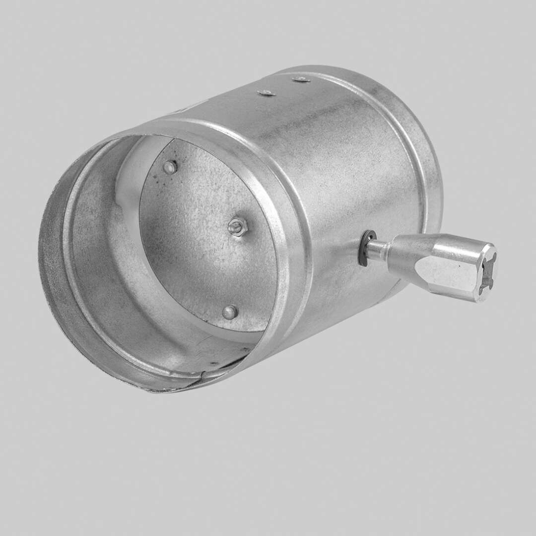 Luftklappe mit Innenvierkantanschluss 8 x 8 mm, Silikon-Dichtlippe, Ø 80 mm