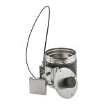 Edelstahl-Hafnerklappe mit Bowdenzug und Unterputzhebel, schwarz, Ø 125 mm