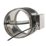 Edelstahl-Hafnerklappe mit Bowdenzug und Unterputzhebel, schwarz, Ø 125 mm