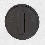 Edelstahl-Hafnerklappe mit Bowdenzug und Unterputzhebel, schwarz, Ø 125 mm