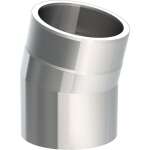 Ofenrohr doppelwandig Ø 130 mm ISO-Line Winkel 15° - Edelstahl gebürstet