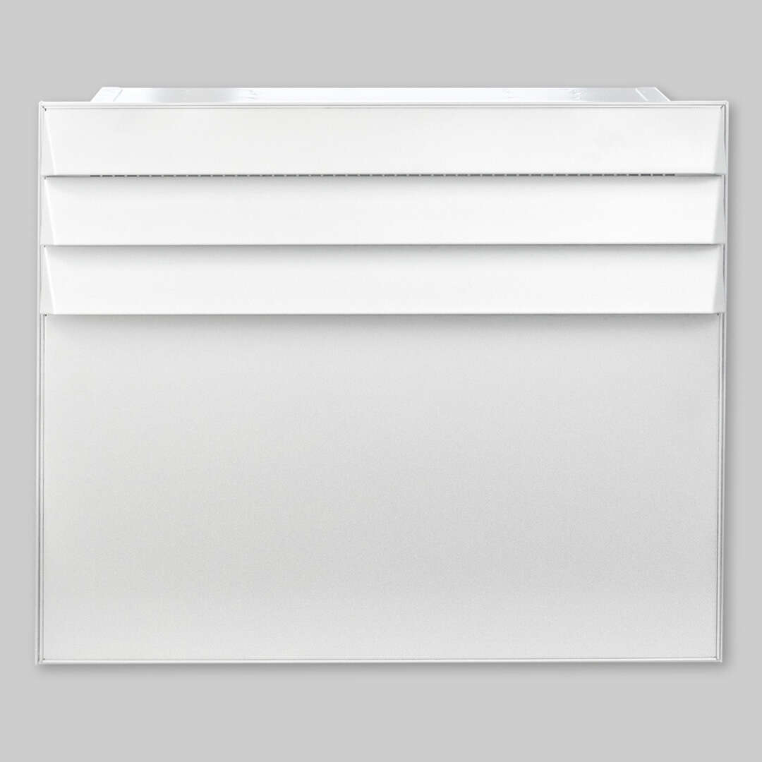 Frischluftanschluss Open Air Wall mit Stahlfront und 8 x 8 Verbinder, weiß