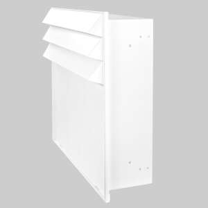 Frischluftanschluss Open Air Wall mit Stahlfront und 8 x 8 Verbinder, wei&szlig;