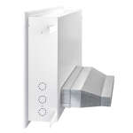 Frischluftanschluss Open Air Wall mit Stahlfront und 8 x 8 Verbinder, weiß