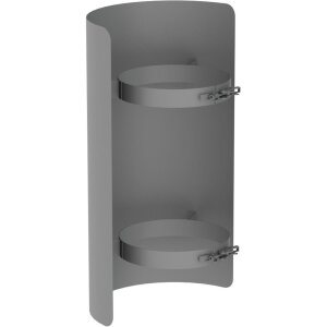 Ø 150 mm Ofenrohr Strahlungsschutz - 50 cm - gussgrau
