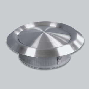 Tellerventil Zuluft / Abluft, Edelstahl matt