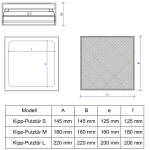 Kipp-Putztür S 145 x 145 mm, Edelstahl