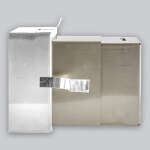 Teleskopeinsatz für Kipp-Putztür S, mit 2. Revisiontür, verstellbar,Edelstahl