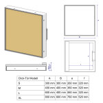 Revisionstür Click Vermiculite mit Click-Open