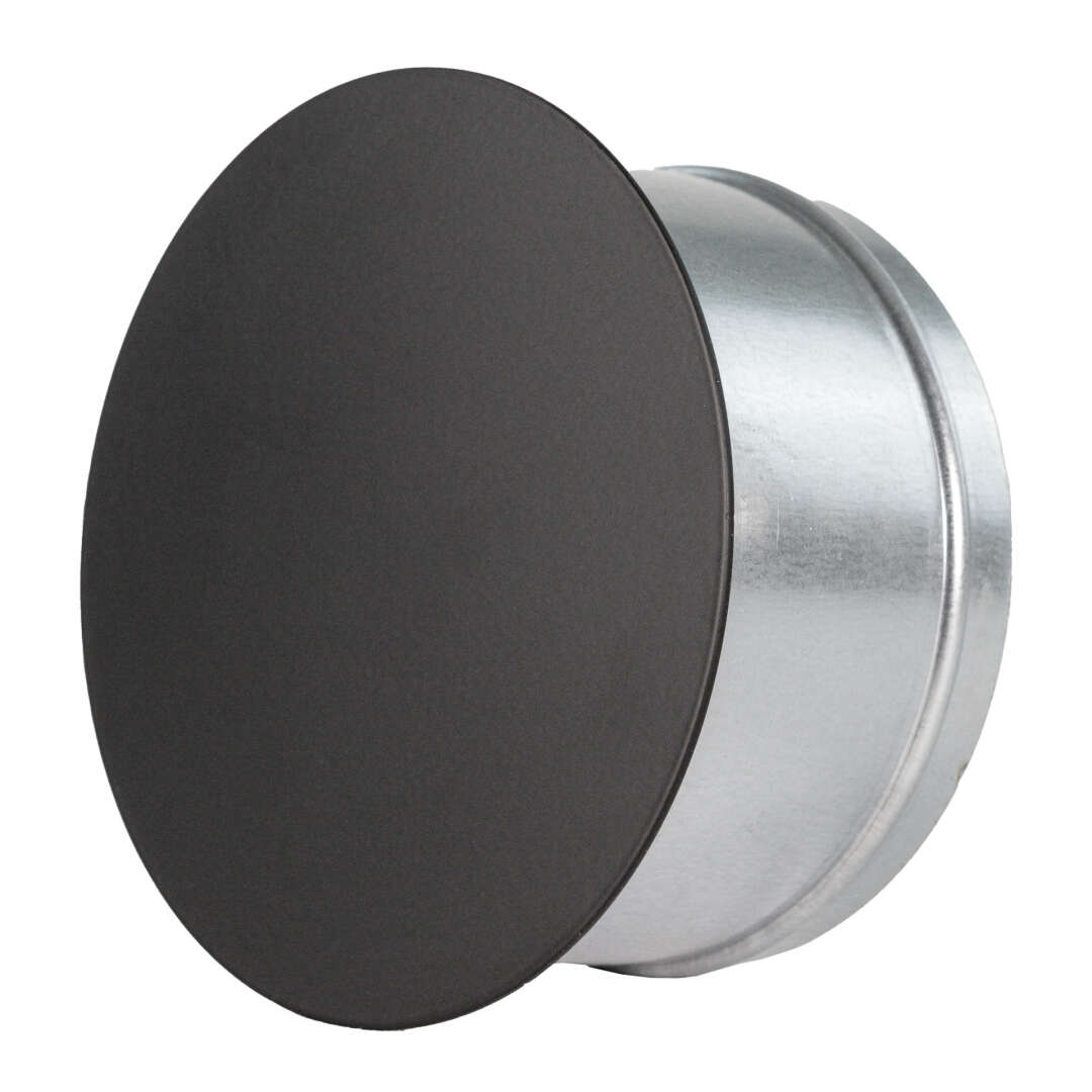 Putzdeckel rund, Ø 125 mm, Frontplatte Ø 145 mm, schwarz