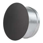 Putzdeckel rund, Ø 125 mm, Frontplatte Ø 145 mm, schwarz