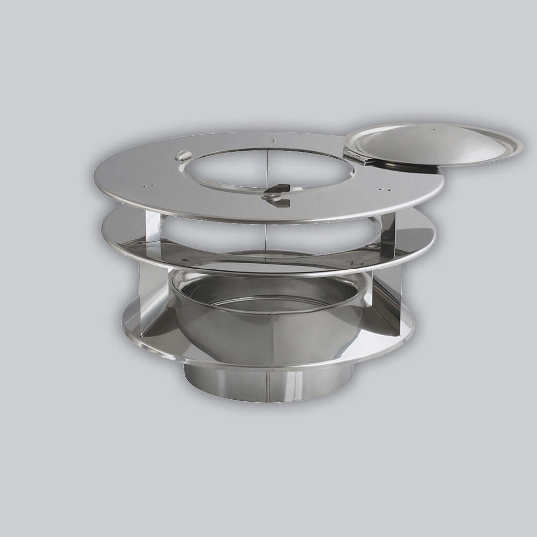 Regenhaube für Rauchsauger Ø 200 mm, Edelstahl