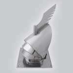 Schornsteinaufsatz Rotowent Dragon 1 mit Montageplatte, Edelstahl, Ø 150 mm