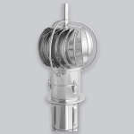 Schornsteinaufsatz Turbowent TUZ 2 zum Einstecken, Edelstahl, Ø 150 mm