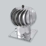 Schornsteinaufsatz Turbowent 1 mit Montageplatte, Edelstahl, Ø 150 mm