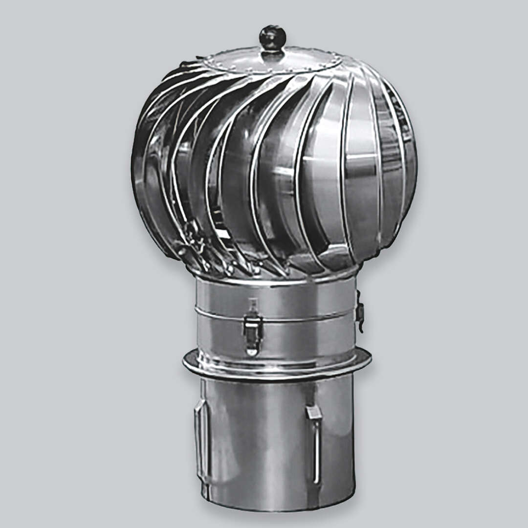 Schornsteinaufsatz Turbowent 2 zum Einstecken, Edelstahl, Ø 150 mm