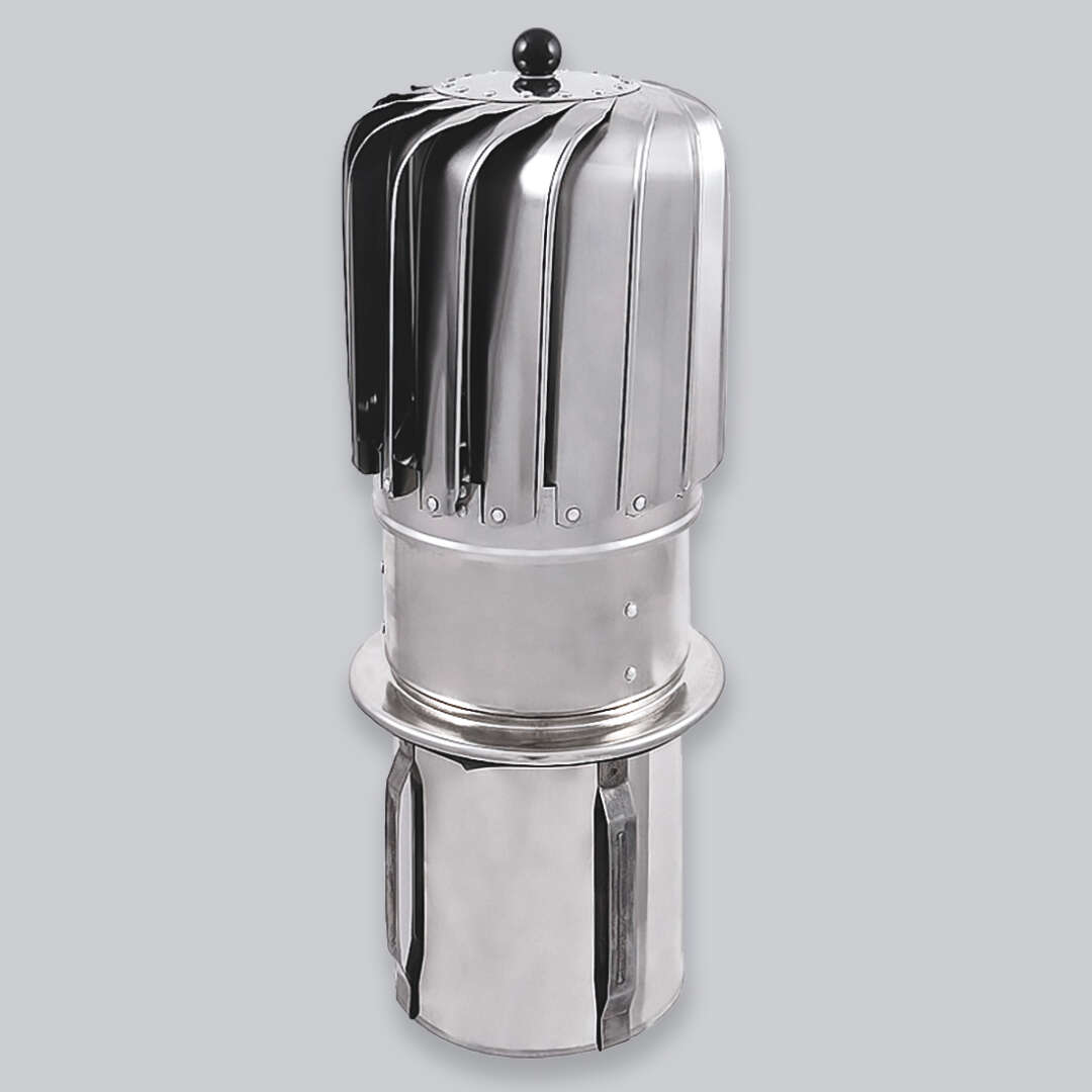 Schornsteinaufsatz Tulipan 2 zum Einstecken, Edelstahl, Ø 150 mm