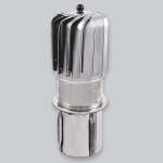 Schornsteinaufsatz Tulipan 2 zum Einstecken, Edelstahl, Ø 150 mm