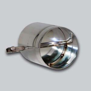 Absperrklappe Edelstahl mit 8 x 8 Innenvierkant