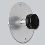 Drehknopf Aufputz mit 8 x 8 mm Anschluss, schwarz