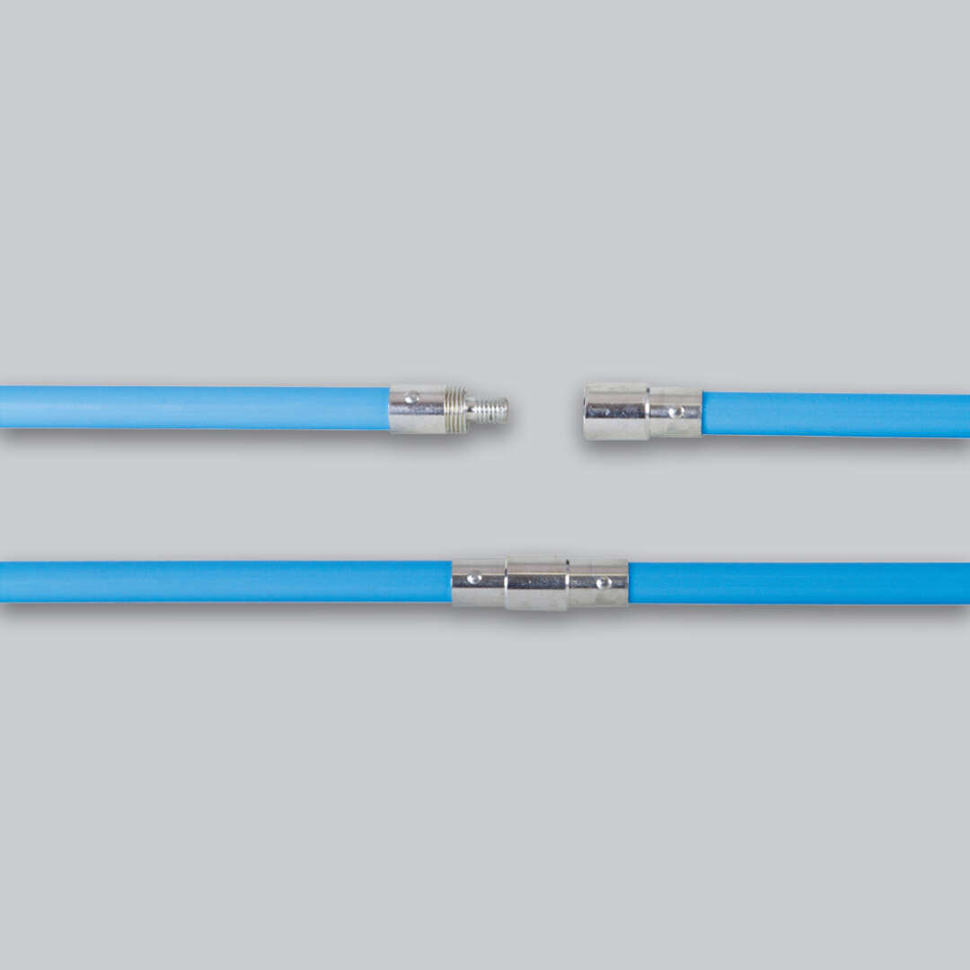 Schubstange blau, Schraubgewinde, 120 cm