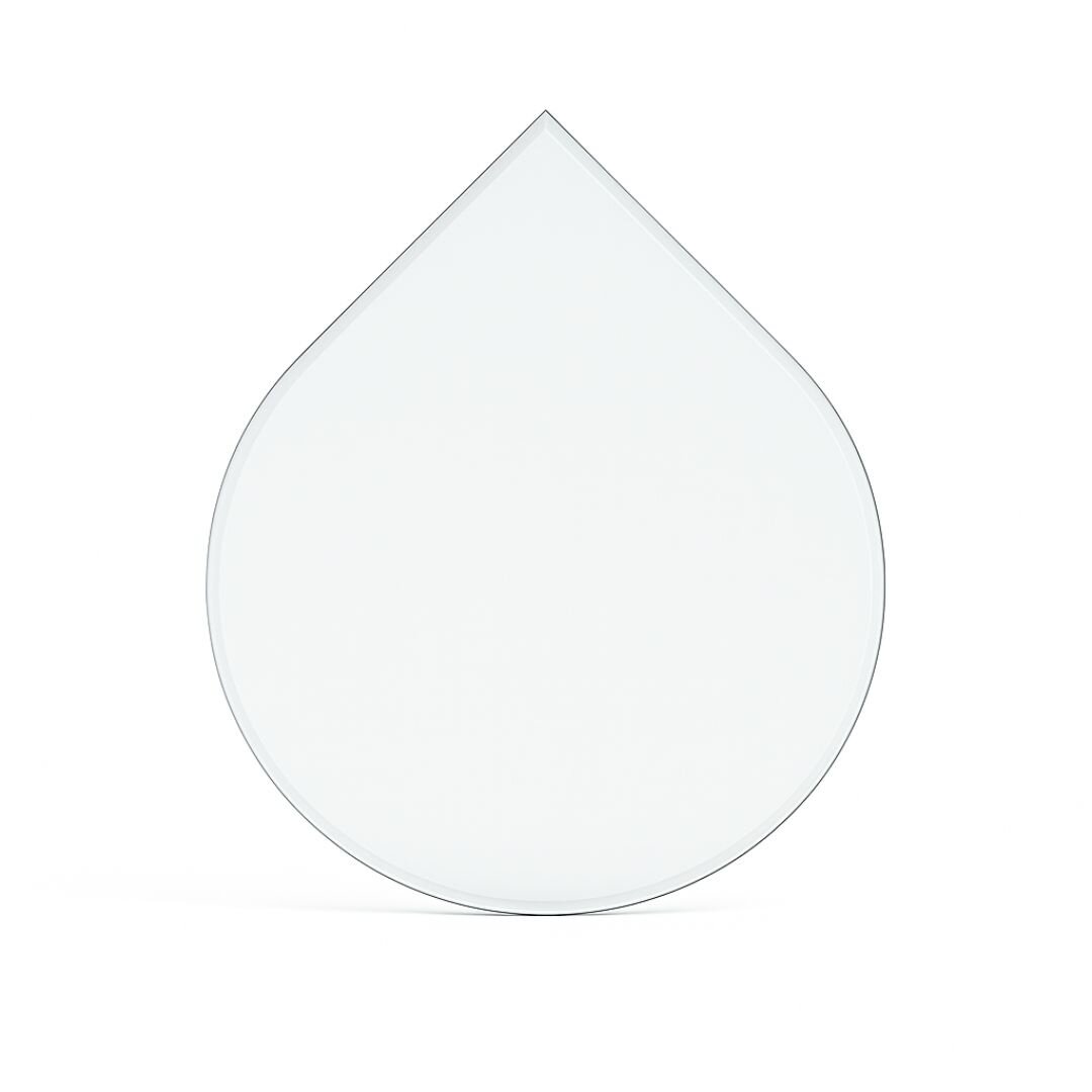 Funkenschutzplatte Glas für Kaminofen Tropfen