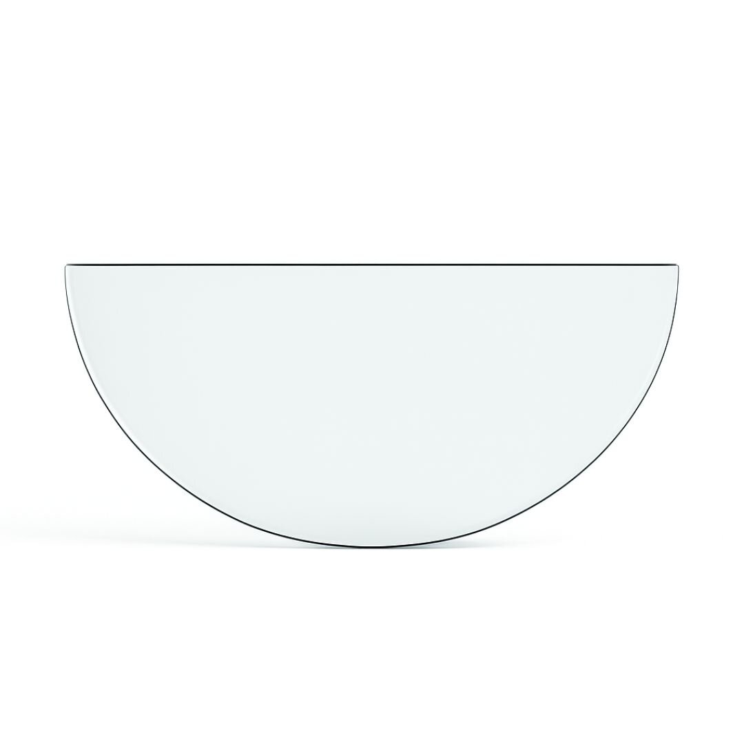 Funkenschutzplatte Glas für Kaminofen Halbkreis