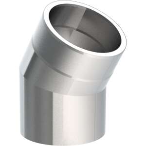 Ofenrohr doppelwandig &Oslash; 130 mm ISO-Line Winkel 30&deg; - Edelstahl geb&uuml;rstet