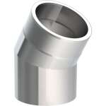 Ofenrohr doppelwandig Ø 130 mm ISO-Line Winkel 30° - Edelstahl gebürstet