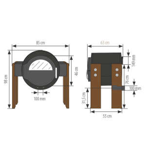 Kaminofen Kanuk&reg; STAND Wood Buche natur
