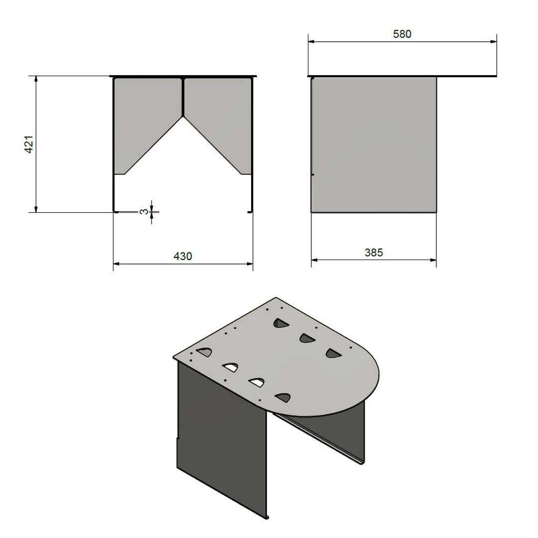 Untergestell Box für Kanuk® Original 7 kW & 9,5 kW